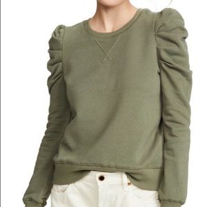Rebecca Minkoff Janine Puff Sleeve Sweatshirt sz M